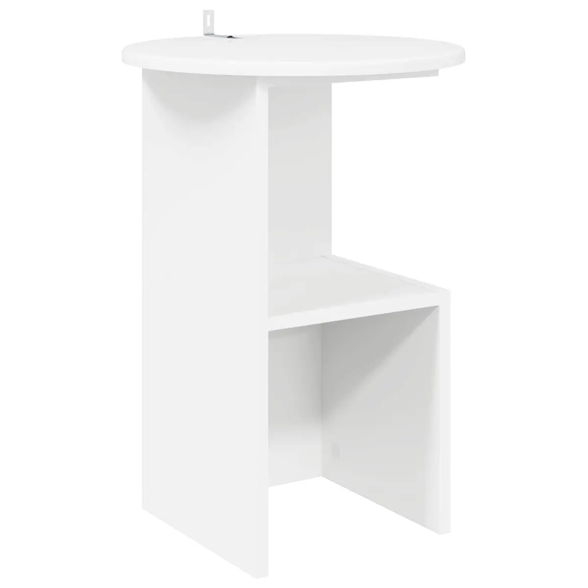 Side Table White Modern Accent Coffee Table Living Room Bedroom 39.5 x 55 cm