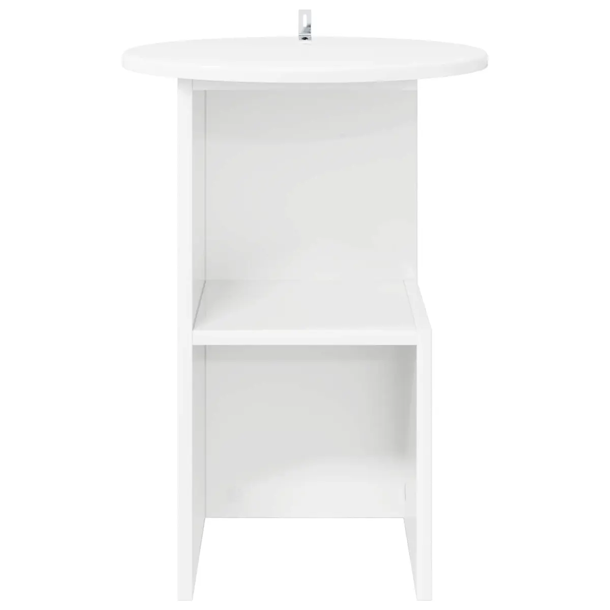 Side Table White Modern Accent Coffee Table Living Room Bedroom 39.5 x 55 cm