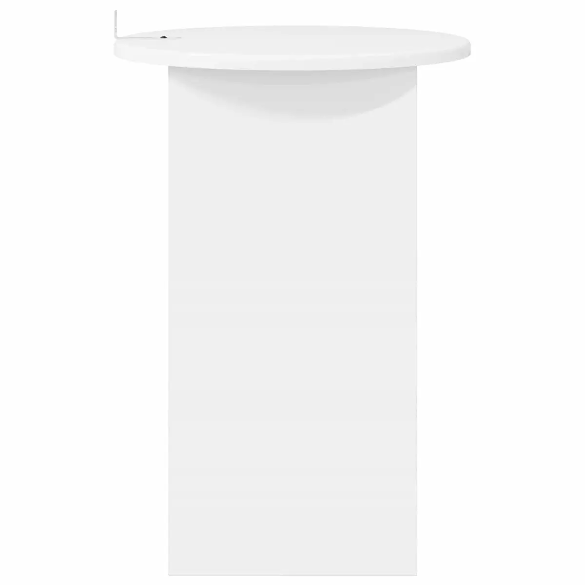 Side Table White Modern Accent Coffee Table Living Room Bedroom 39.5 x 55 cm