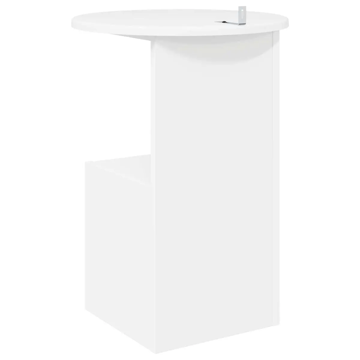 Side Table White Modern Accent Coffee Table Living Room Bedroom 39.5 x 55 cm