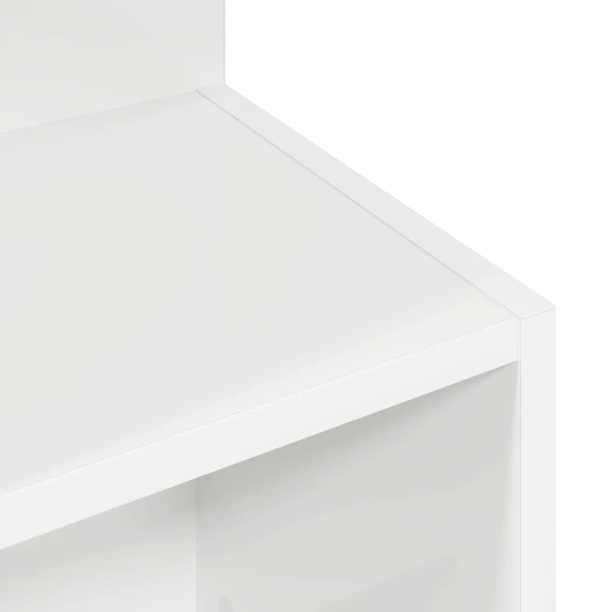 Side Table White Modern Accent Coffee Table Living Room Bedroom 39.5 x 55 cm