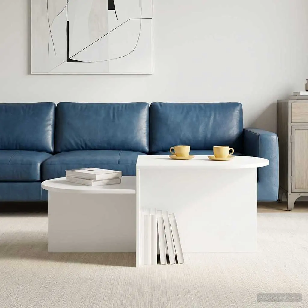 White Coffee Table 100 x 50 x 40 cm