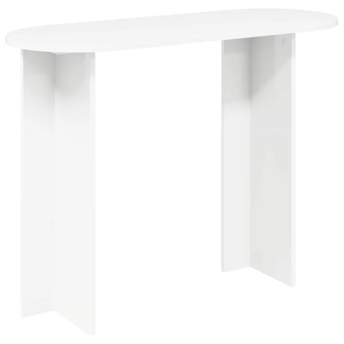 White Engineered Wood Console Table