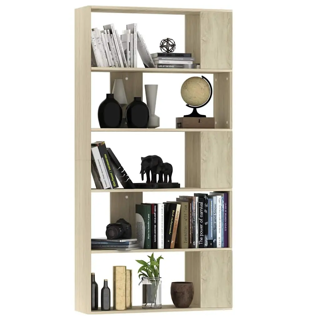 Book Cabinet Room Divider Engineered Wood Brown 80x24x159cm Shelving Storage