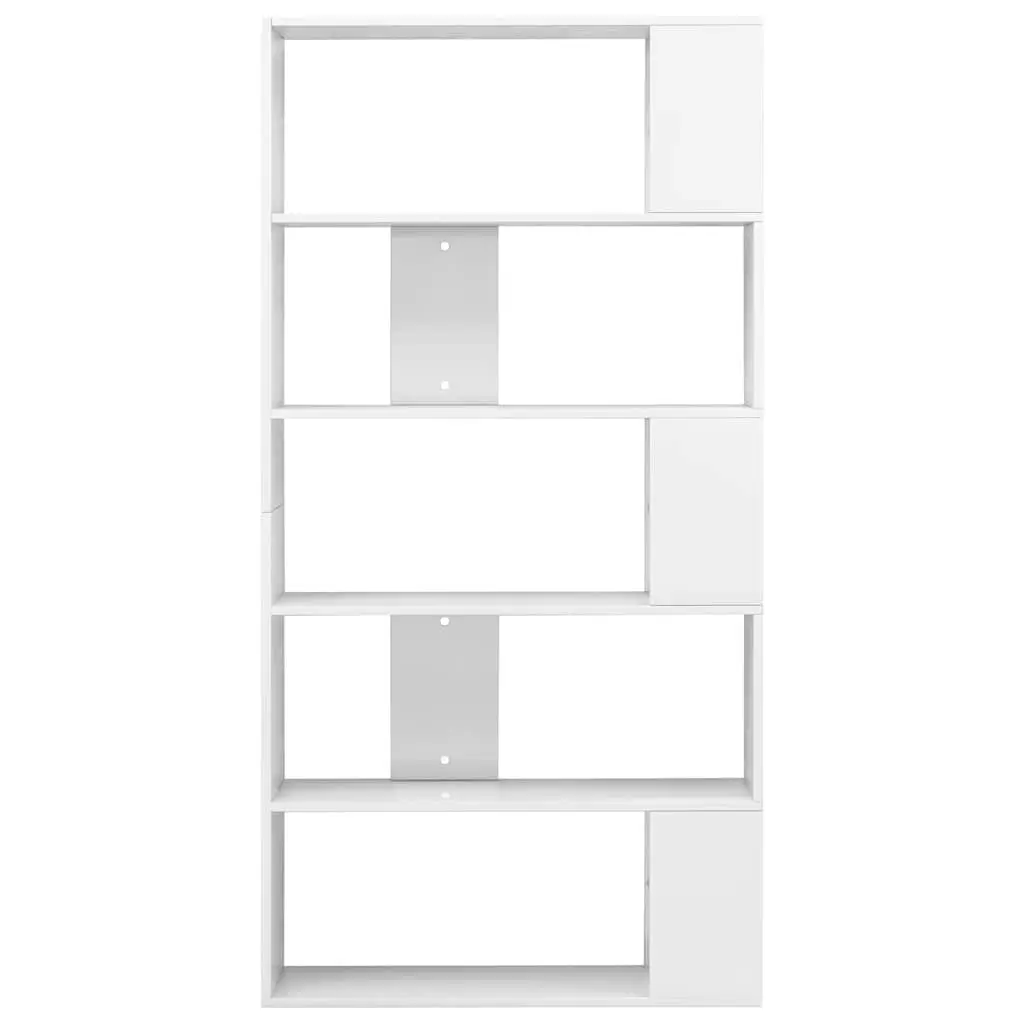 Book Cabinet Room Divider High Gloss White 80x24x159cm Bookcase Storage Shelf