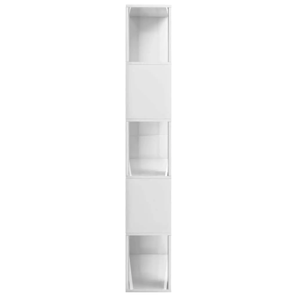 Book Cabinet Room Divider High Gloss White 80x24x159cm Bookcase Storage Shelf