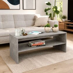 Grey Engineered Wood Coffee Table - Specifications Inside