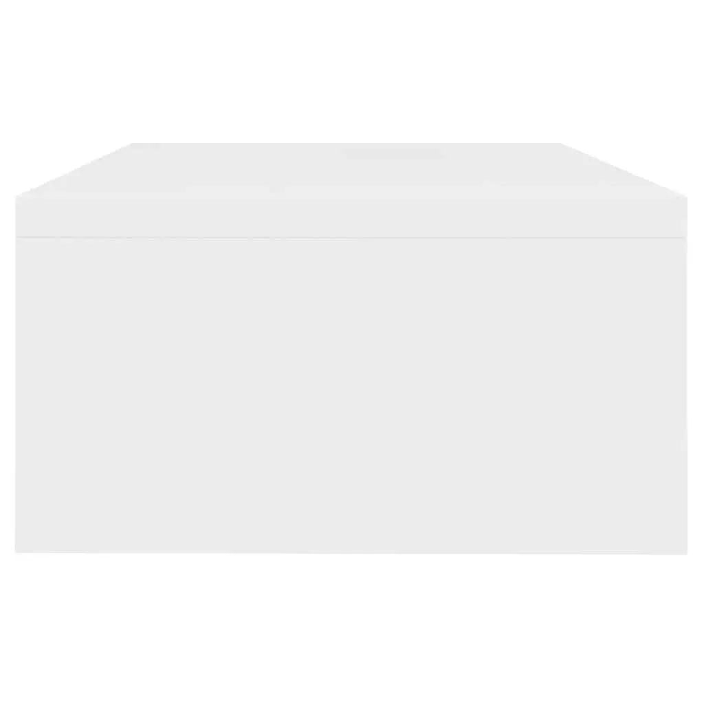 Monitor Stand Riser for Desktop Use White Engineered Wood Size 42 x 24 x 13 cm