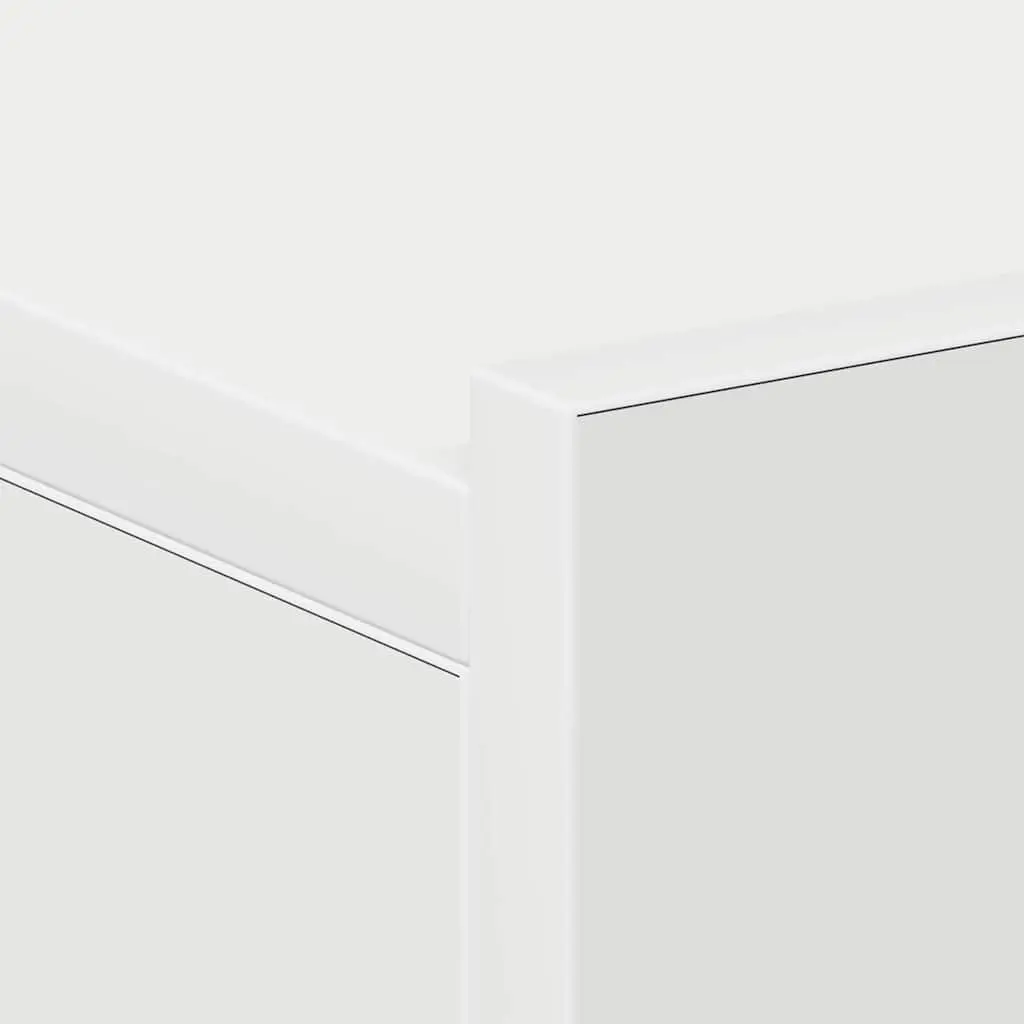 Floating Bedside Tables 2 pcs White Wall-Mounted Nightstands Storage Cabinet