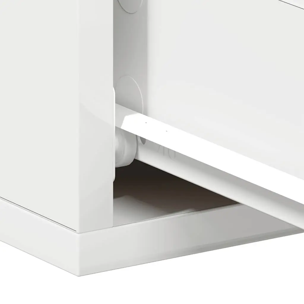 Floating Bedside Tables 2 pcs White Wall-Mounted Nightstands Storage Cabinet