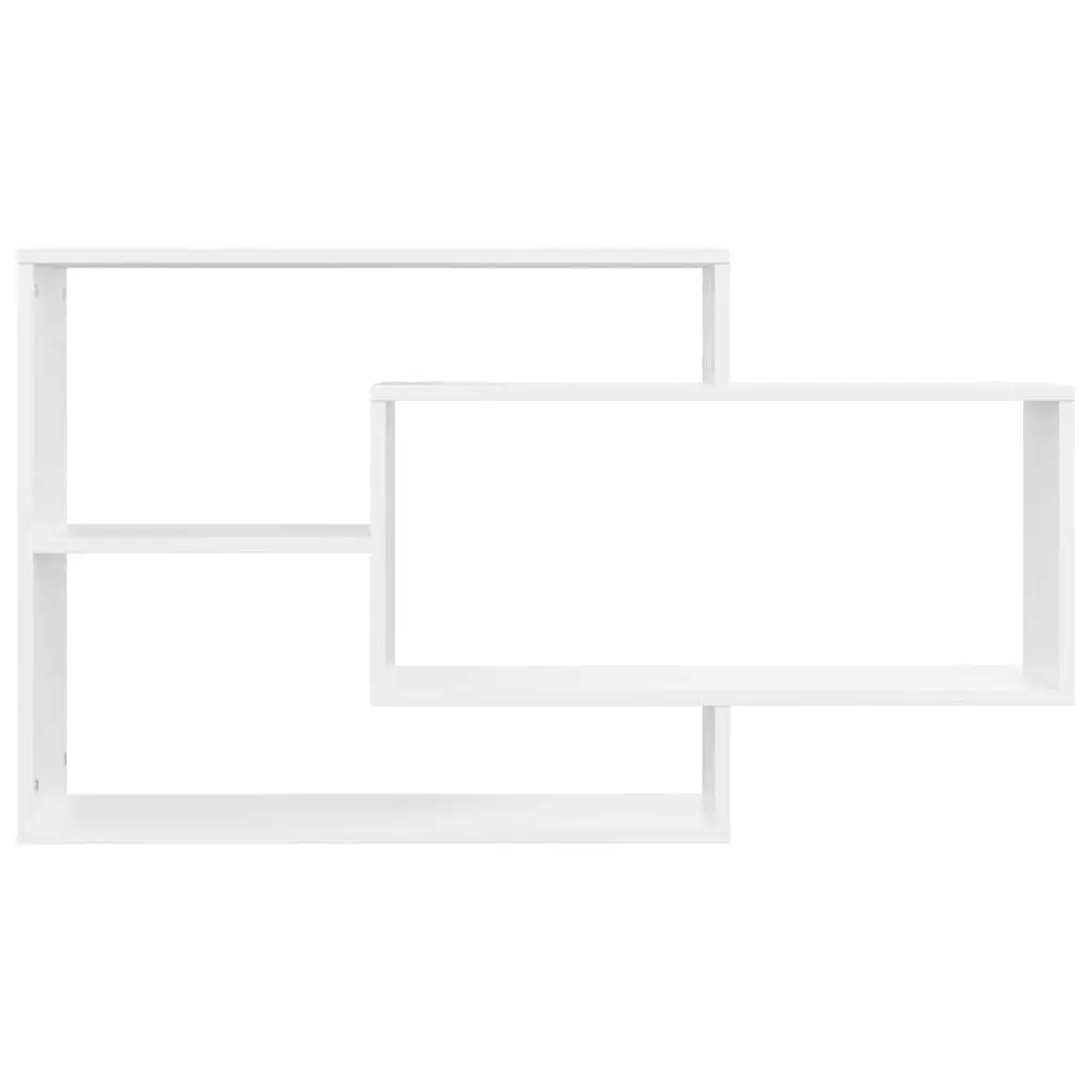 Wall Shelves White 104x20x58.5 cm Open Compartments Storage Display Floating