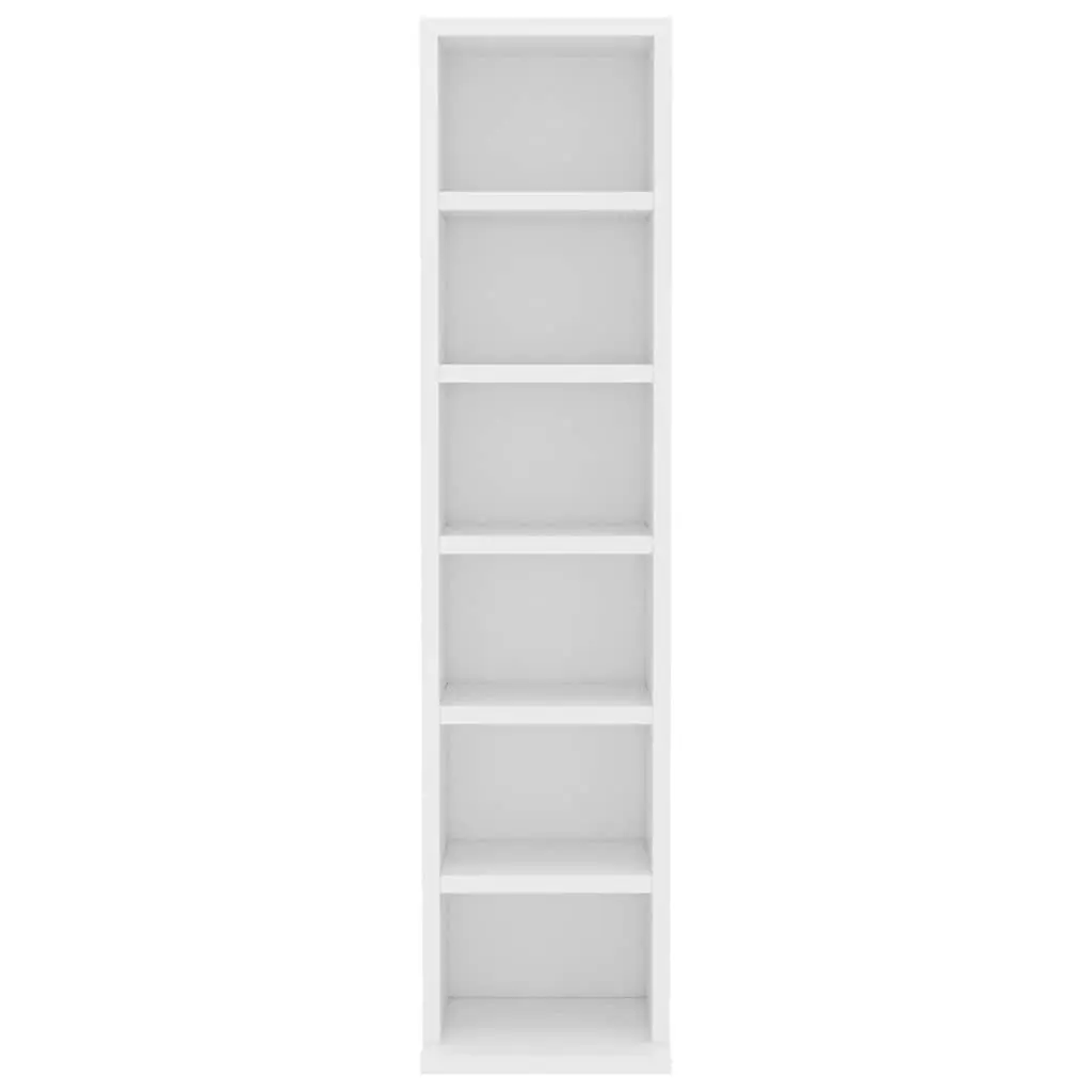 CD Storage Cabinet 21W x 20D x 88H cm in White