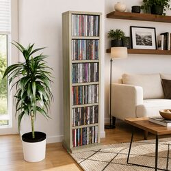 CD Cabinet with Six Compartments, Sonoma Oak Brown 21x20x88cm