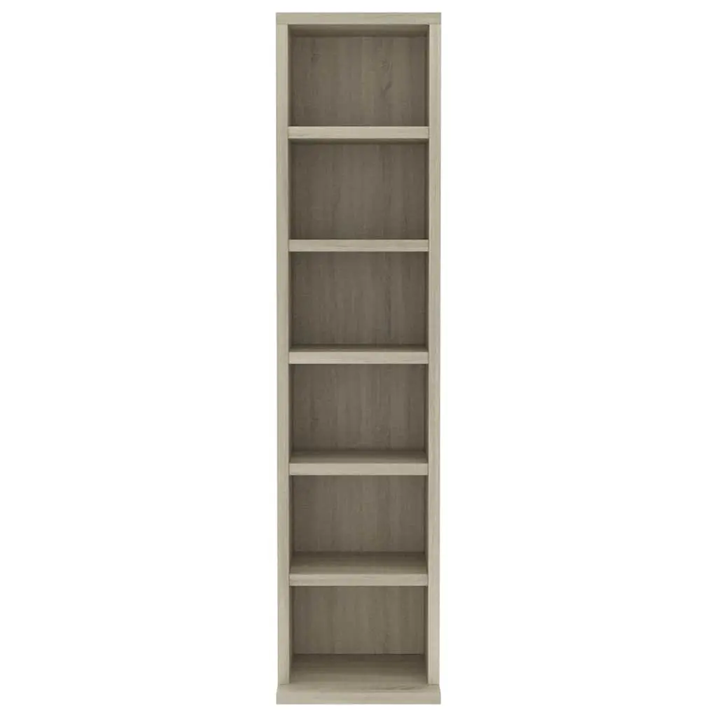 CD Cabinet for Media Storage 21x20x88cm Sonoma Oak Brown Engineered Wood