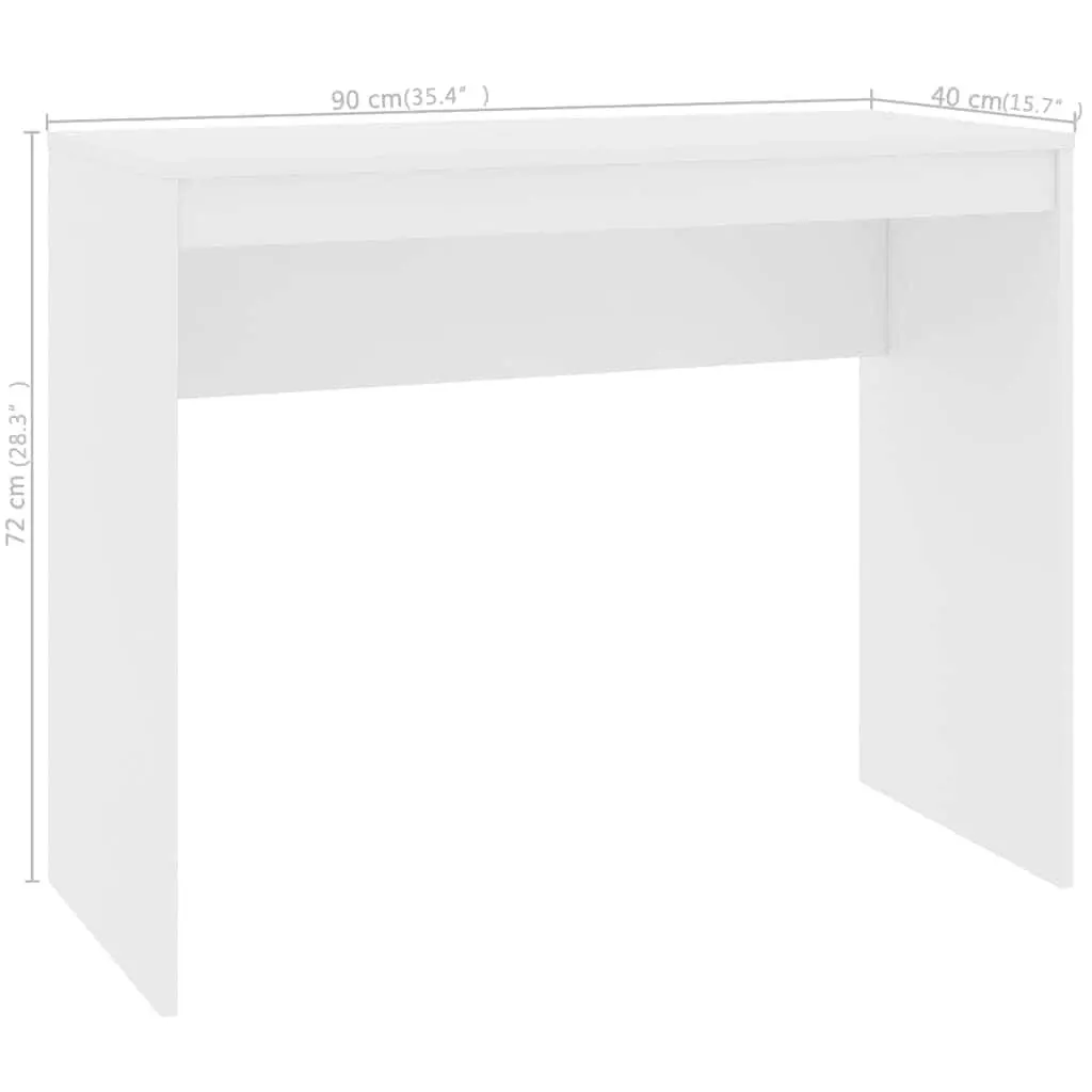 White Computer Desk 90x40x72cm