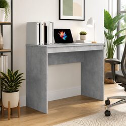 Grey Engineered Wood Desk - 90x40x72 cm Dimensions
