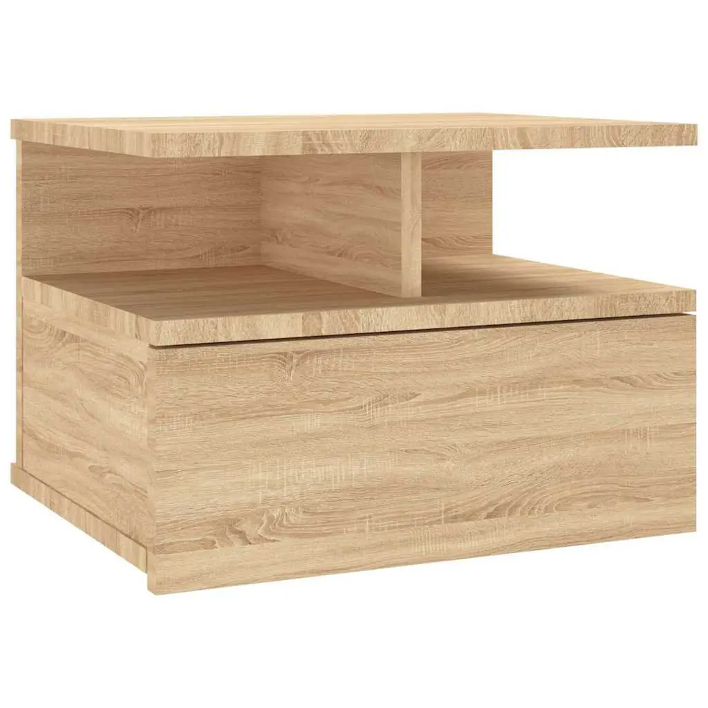 Sonoma Oak Floating Nightstand for Bedrooms