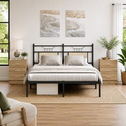 Dimensions: 38W x 35D x 56H cm Brown Bedside Cabinets