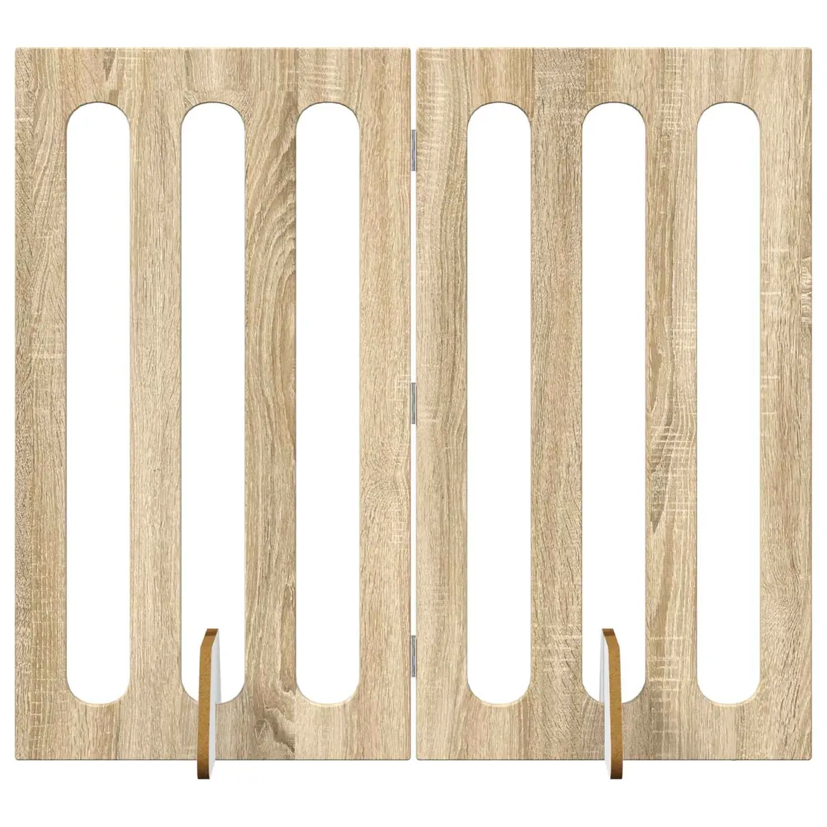 Folding Pet Fence Indoor Dog Barrier 2 pcs Sonoma Oak