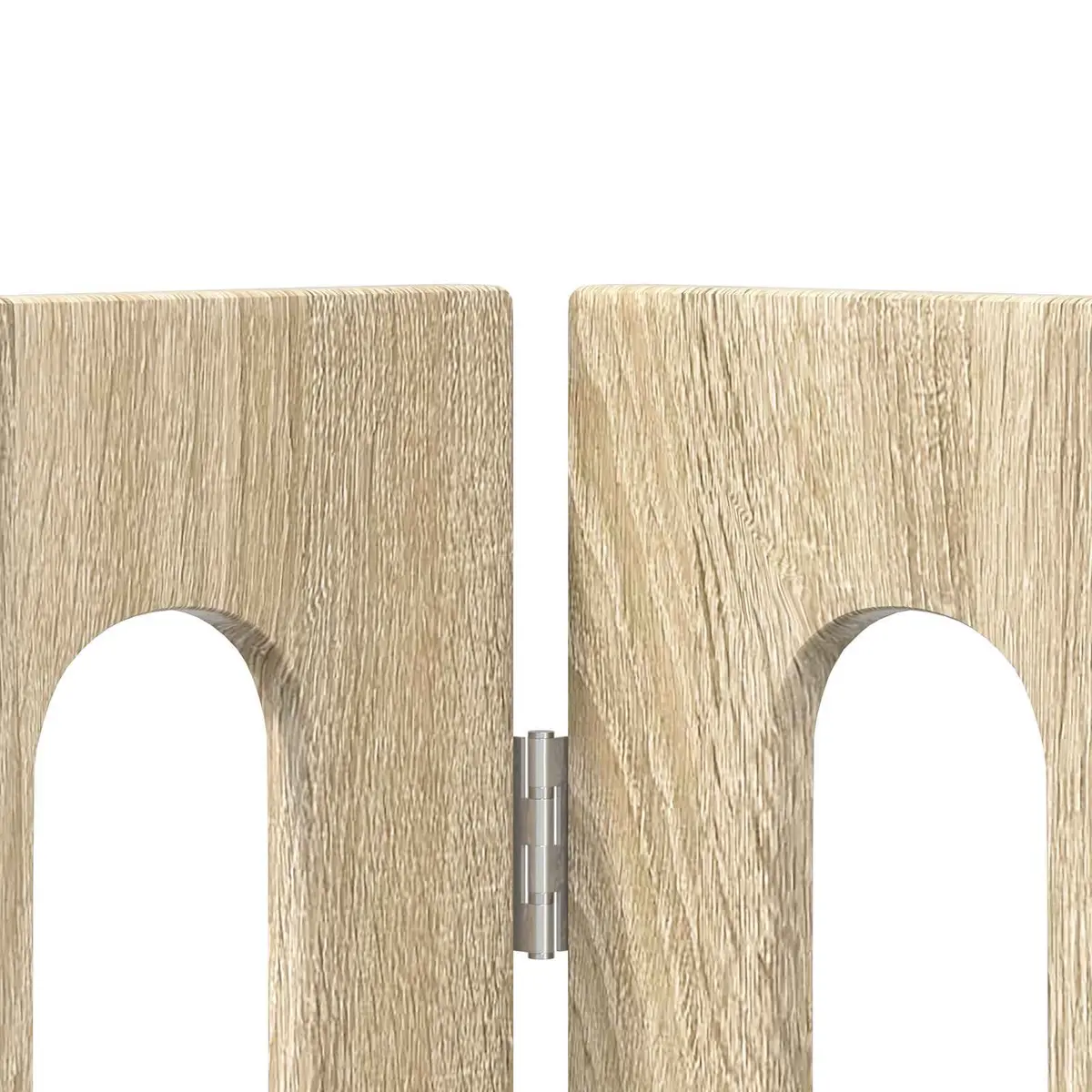 Folding Pet Fence Indoor Dog Barrier 2 pcs Sonoma Oak