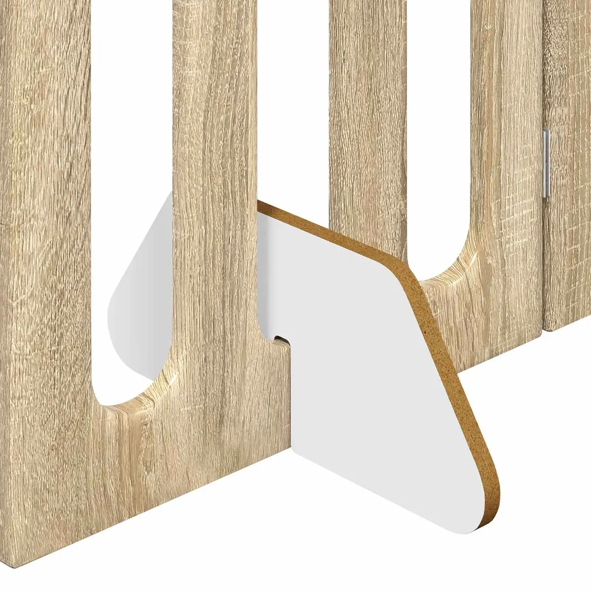 Folding Pet Fence Indoor Dog Barrier 2 pcs Sonoma Oak