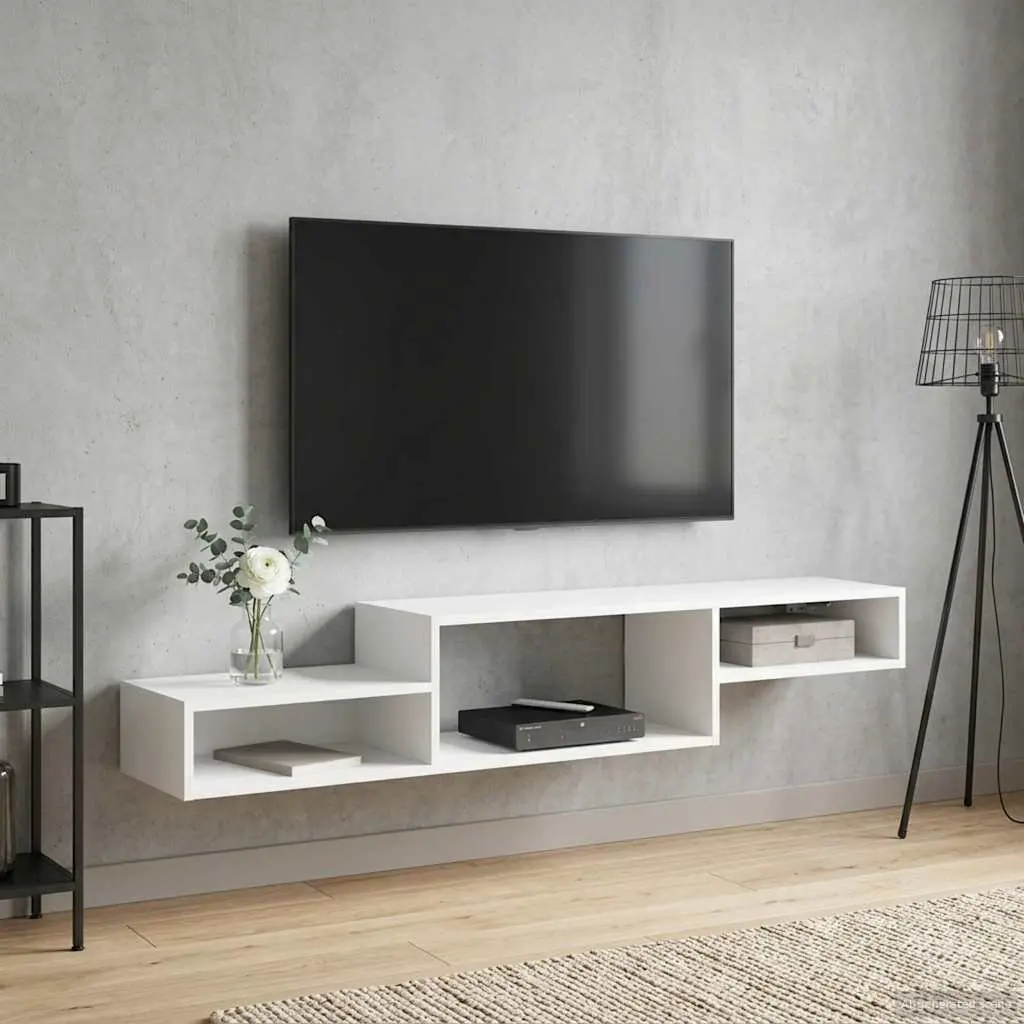 Wall-Mounted TV Cabinet Living Room White 150cm