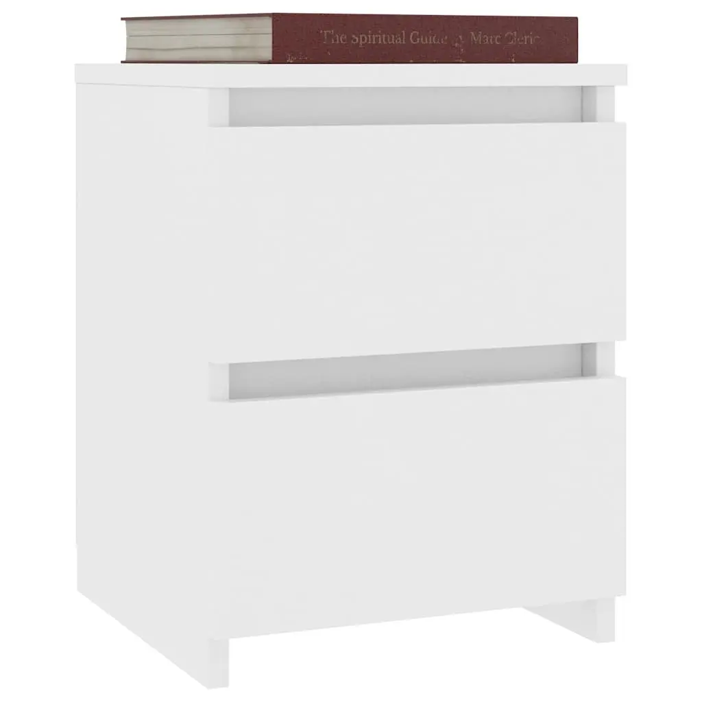 Engineered Wood Bedside Cabinet 30x30x40 cm in White