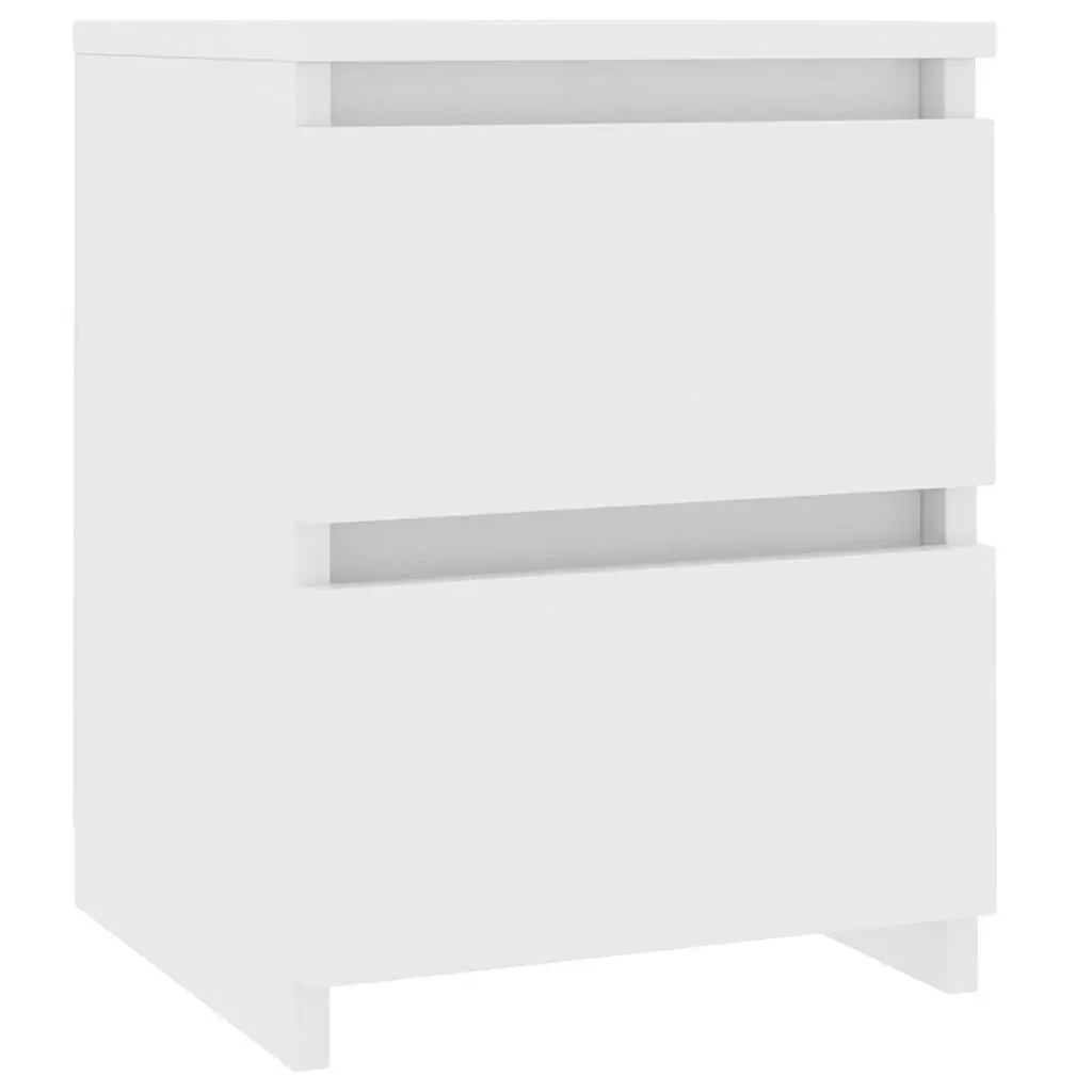 White Bedside Cabinets 2 pcs Side Table Storage Unit Bedroom Furniture
