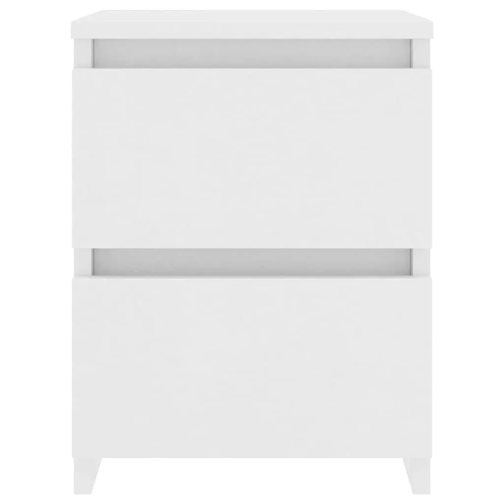 White Bedside Cabinets 2 pcs Side Table Storage Unit Bedroom Furniture