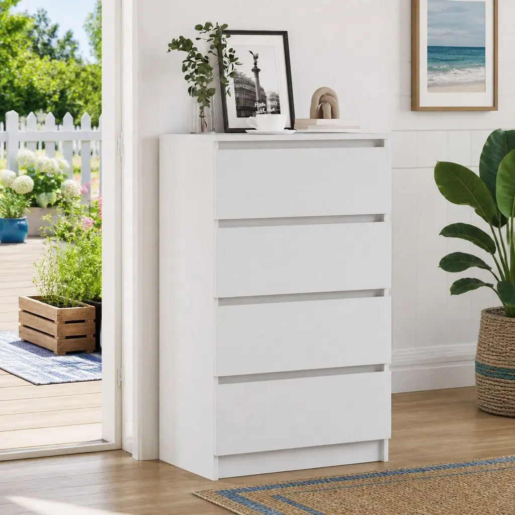 Sideboard Storage Cabinet for Living Room Dining Area 60 cm White Engineered Wood