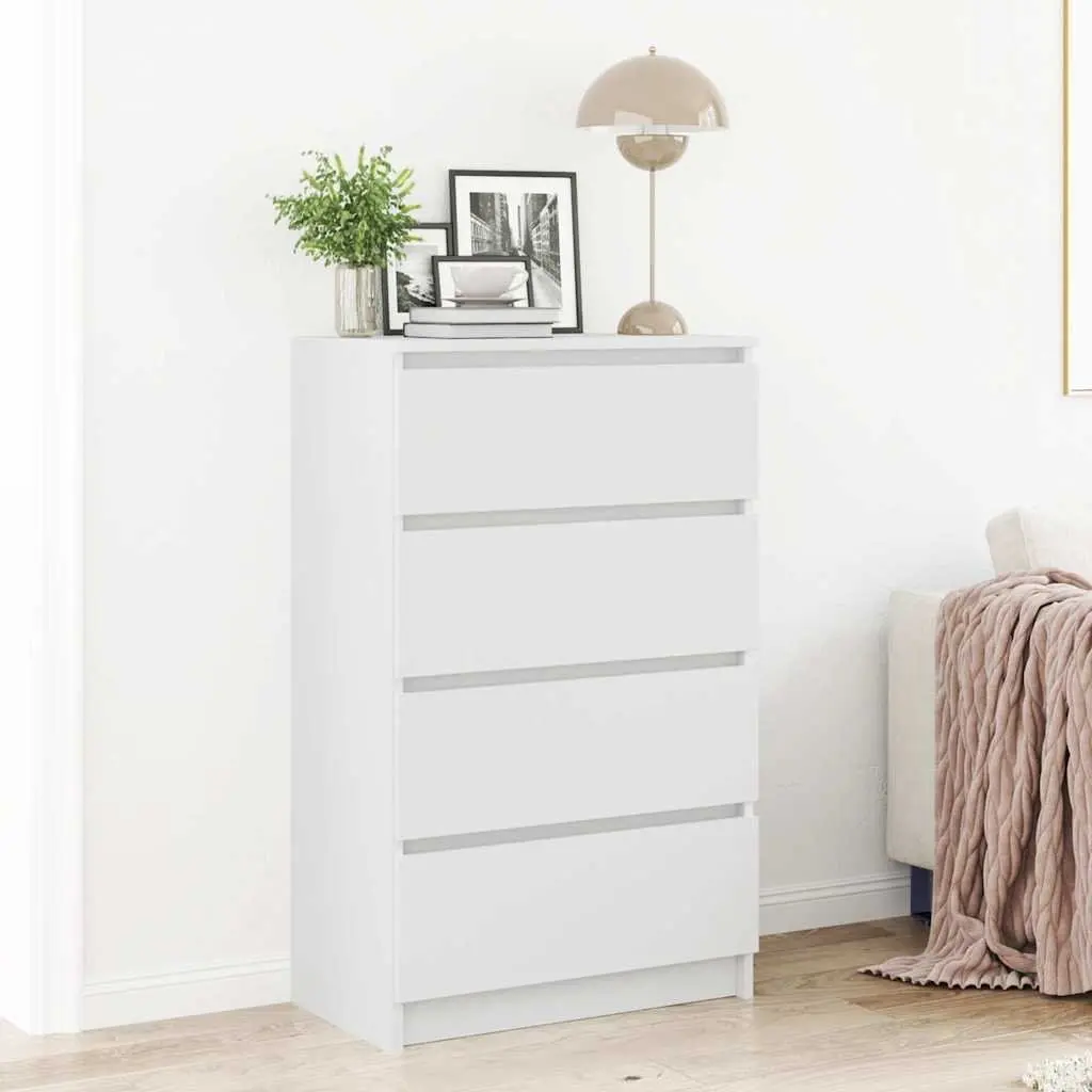 Sideboard Storage Cabinet for Living Room Dining Area 60 cm White Engineered Wood