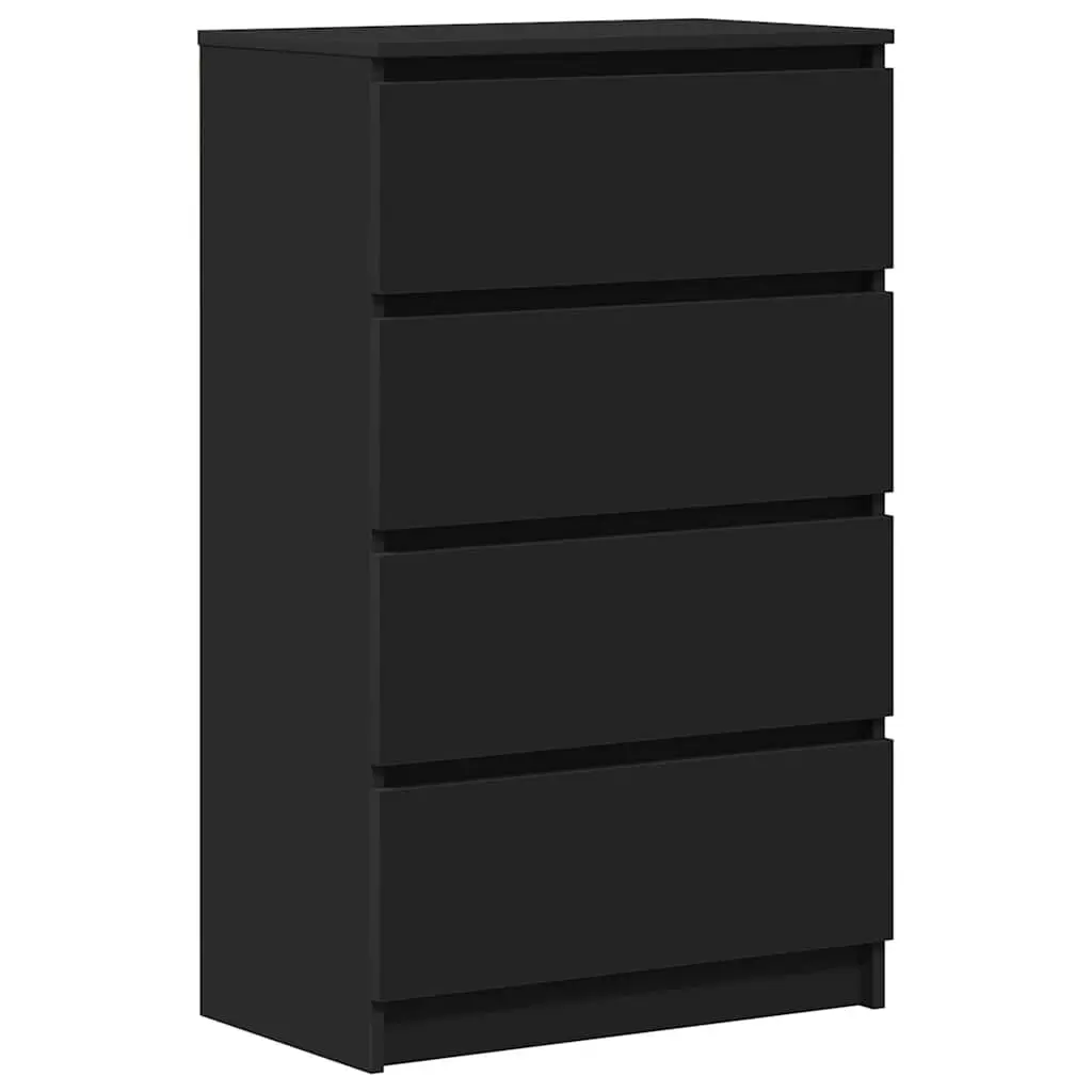 Black Sideboard Storage Cabinet Living Room 60x35x98.5cm