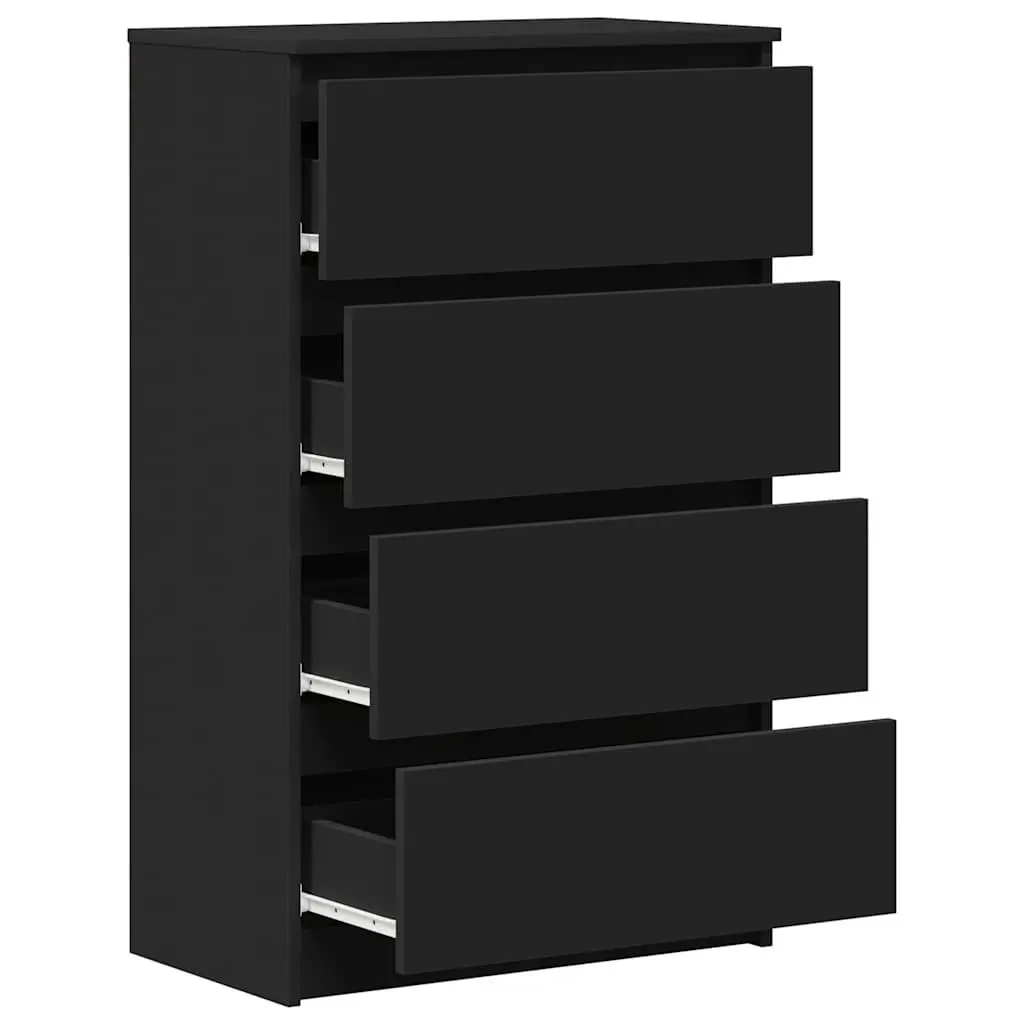 Black Sideboard Storage Cabinet Living Room 60x35x98.5cm