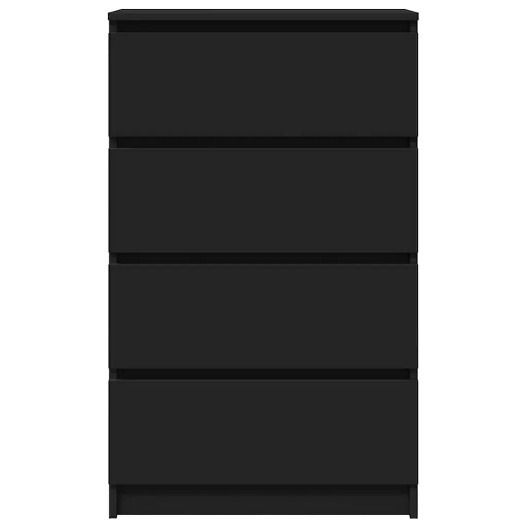 Black Sideboard Storage Cabinet Living Room 60x35x98.5cm