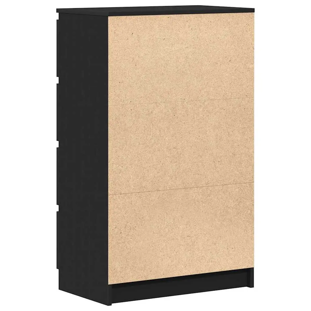 Black Sideboard Storage Cabinet Living Room 60x35x98.5cm