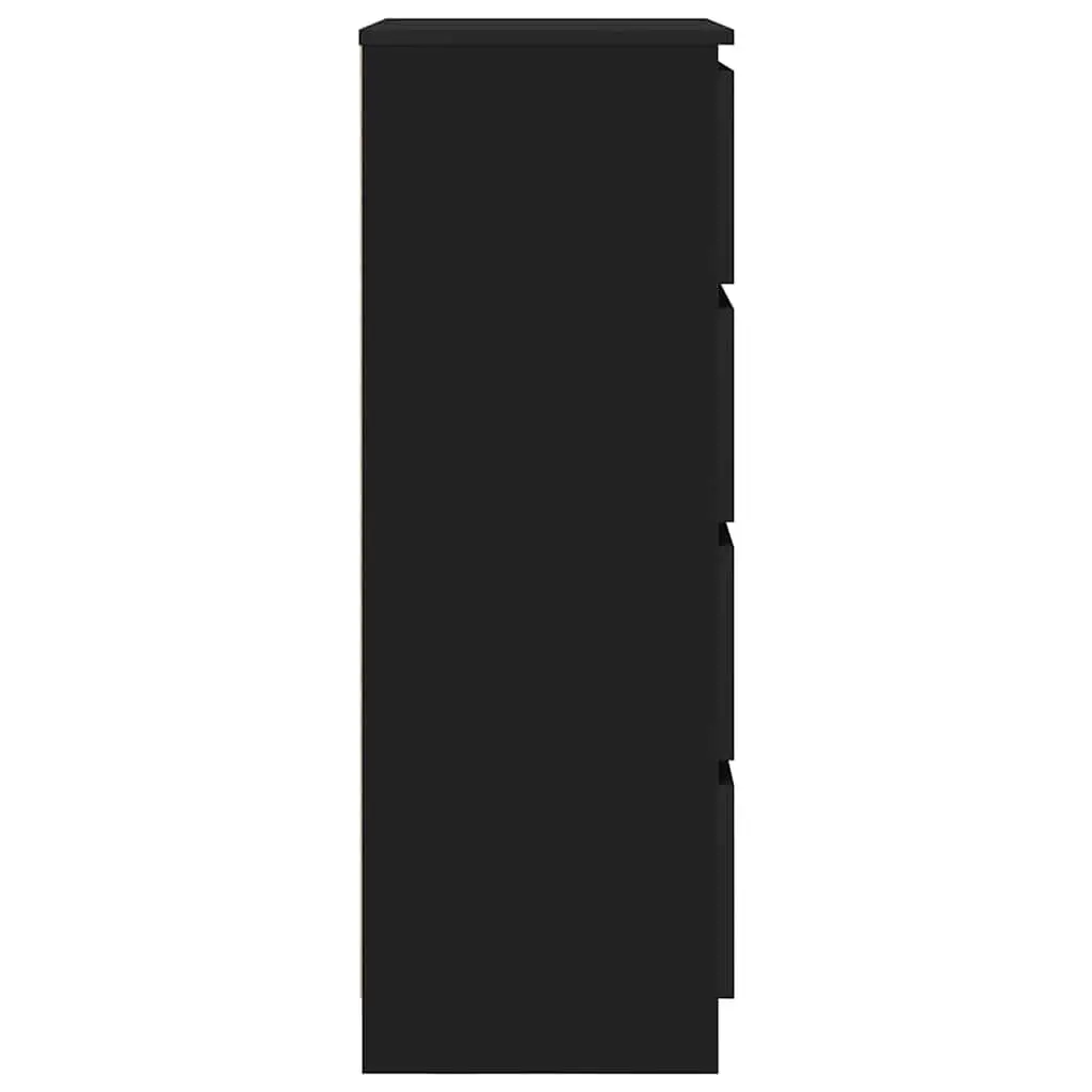 Black Sideboard Storage Cabinet Living Room 60x35x98.5cm