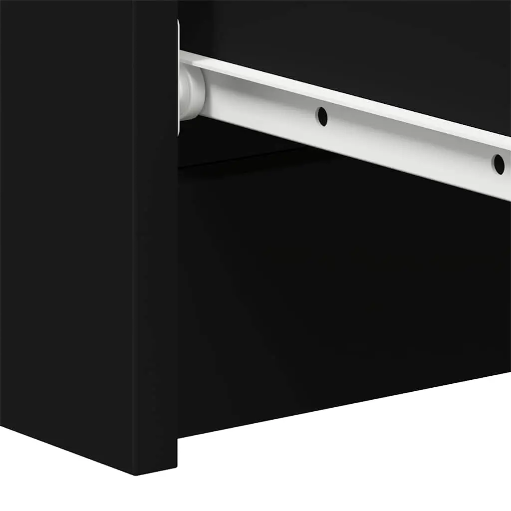 Black Sideboard Storage Cabinet Living Room 60x35x98.5cm