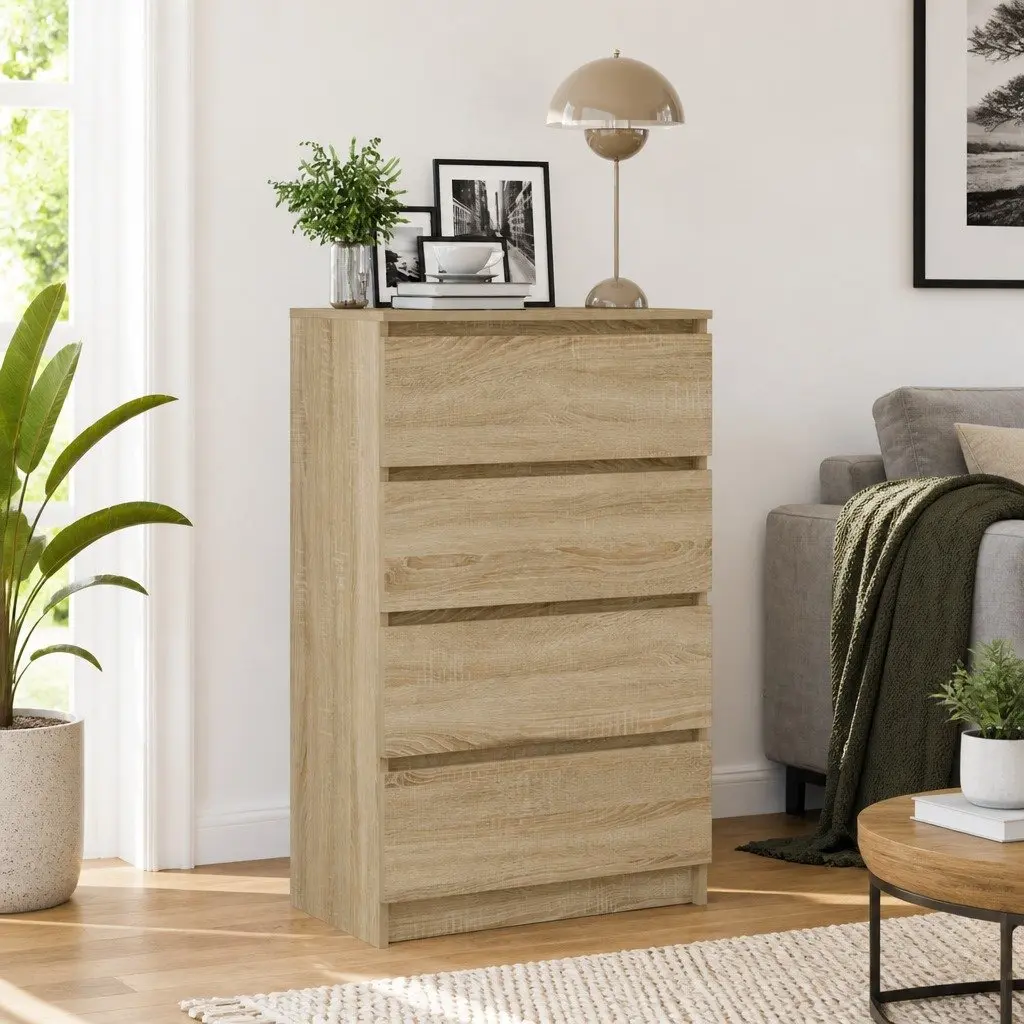 Brown Engineered Wood Sideboard Cabinet