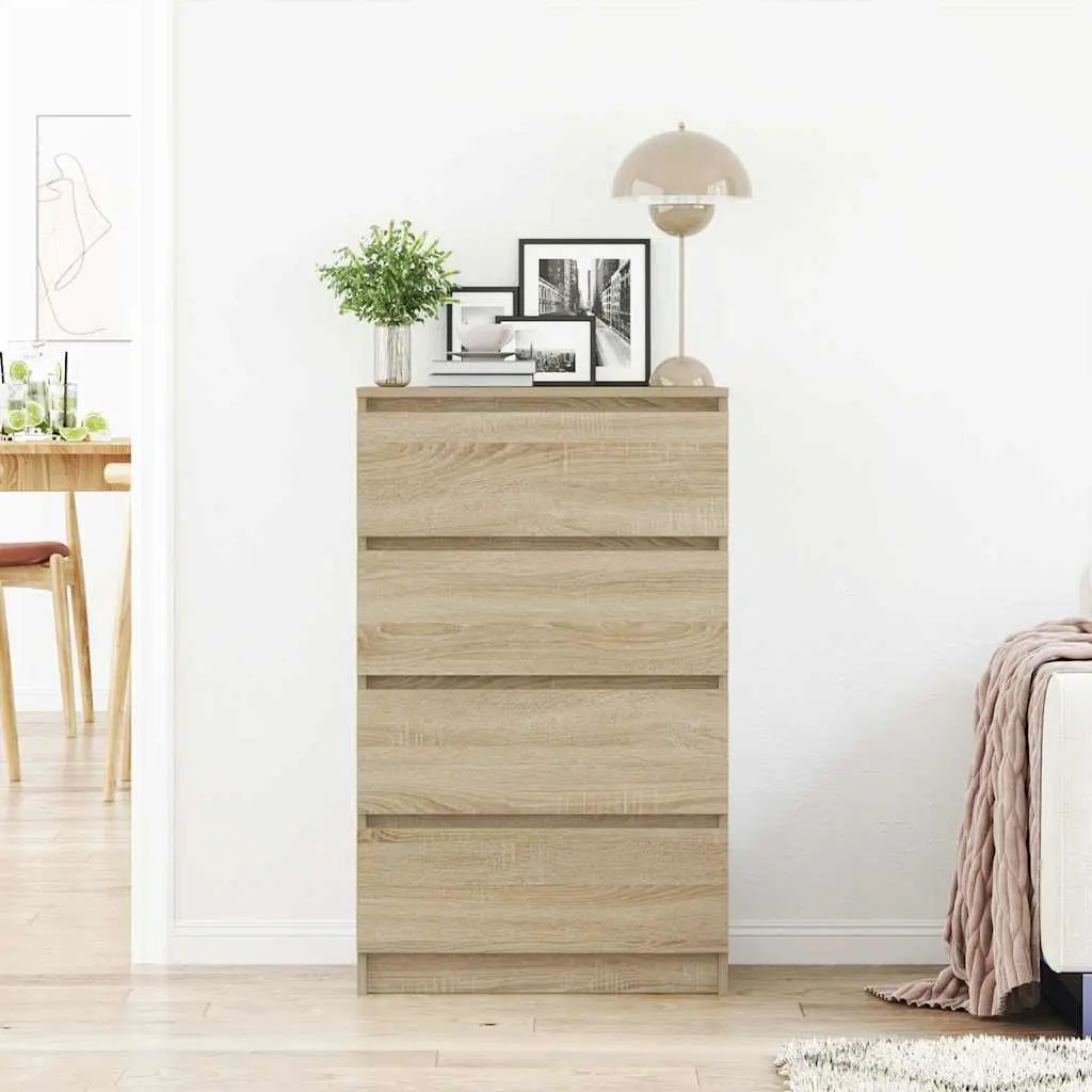Brown Engineered Wood Sideboard Cabinet