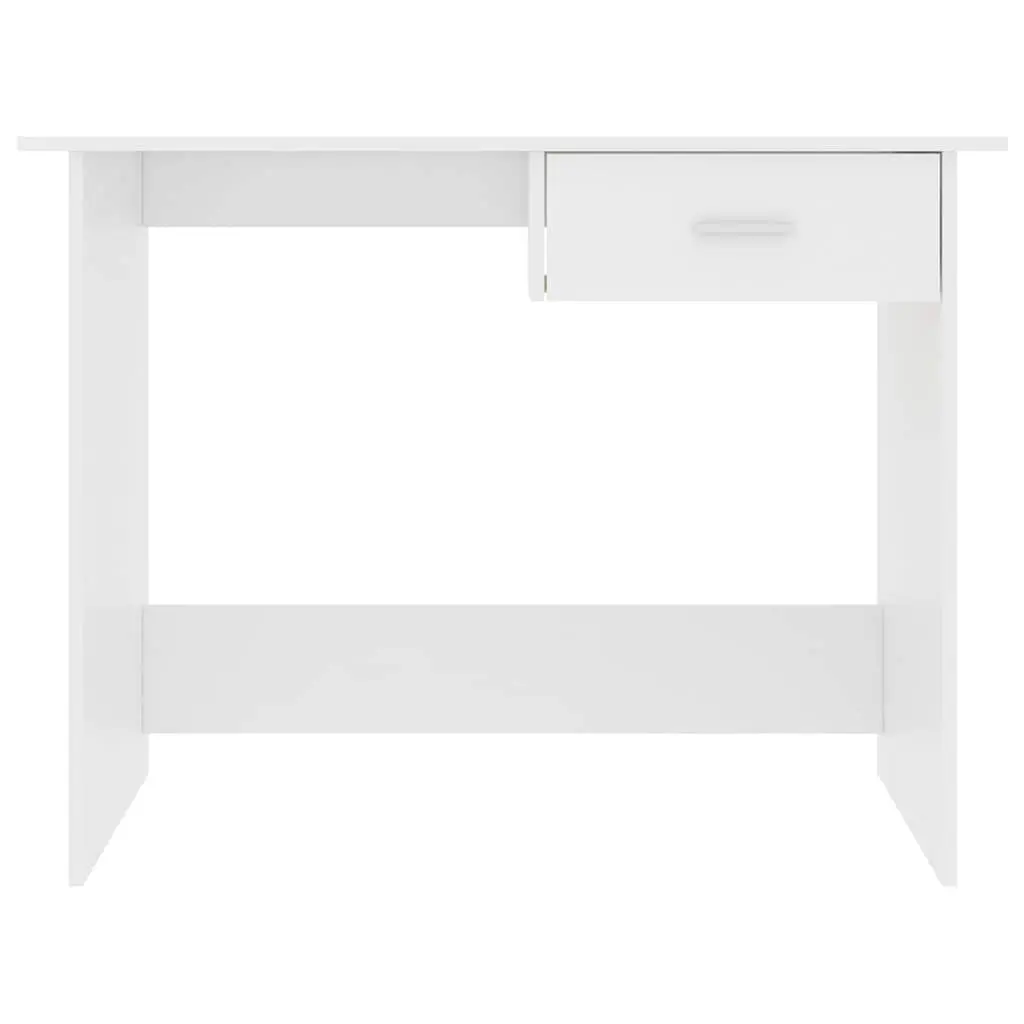 White Office Desk with Drawer Study Writing Table Computer Workstation Storage