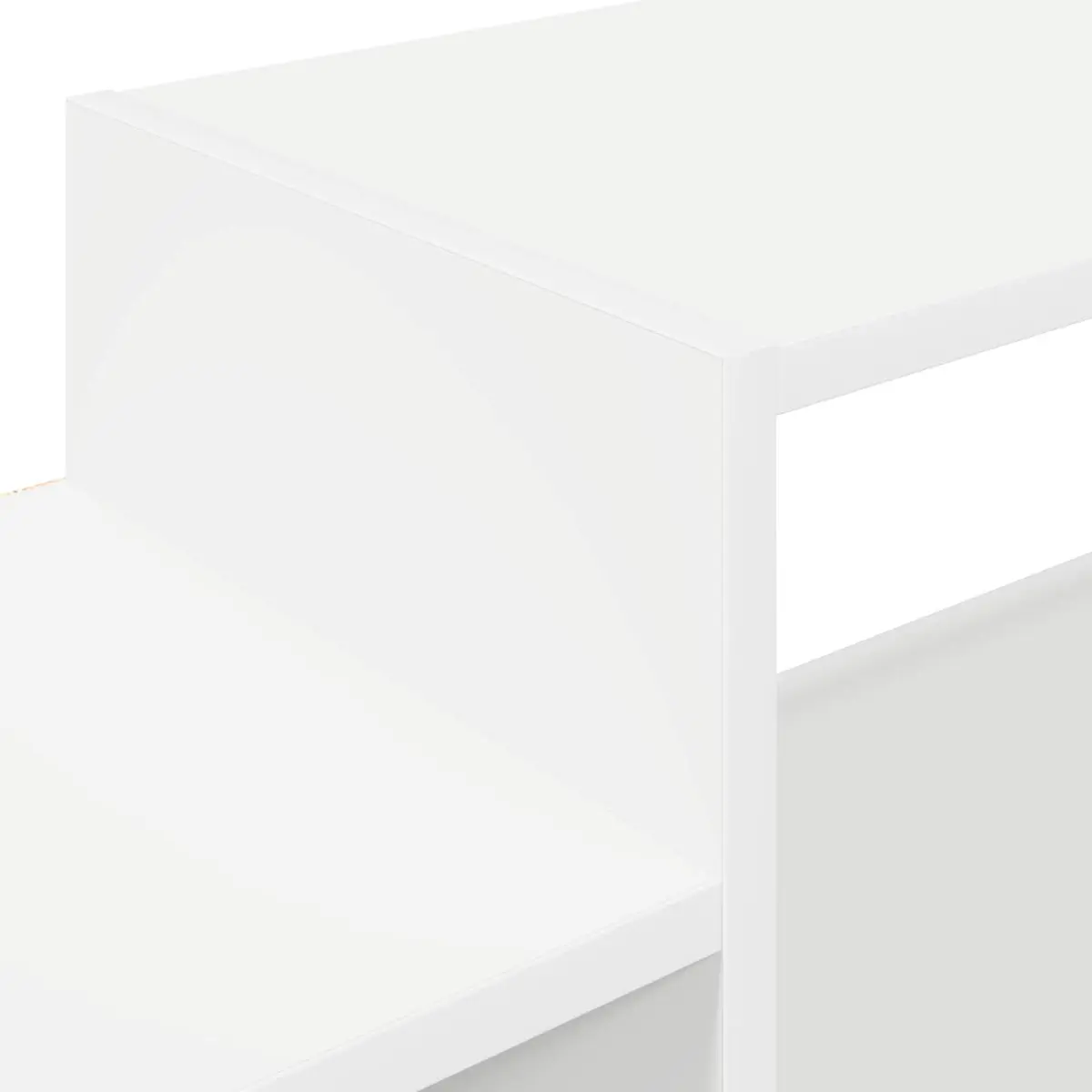 Wall-Mounted TV Cabinet Open Storage White Shelving Unit 180 x 28 x 21 cm