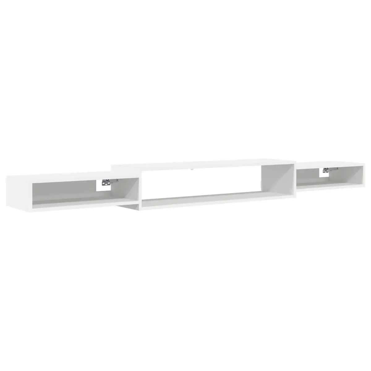 Wall-Mounted TV Cabinet for Living Room White Shelving Unit 220x28x21cm