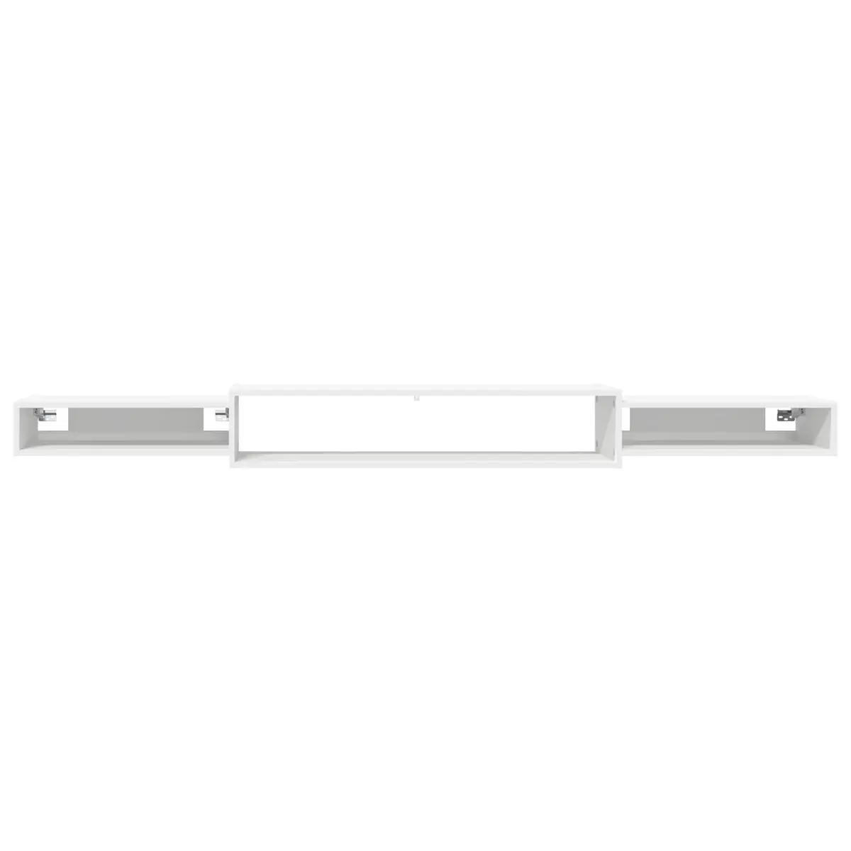 Wall-Mounted TV Cabinet for Living Room White Shelving Unit 220x28x21cm