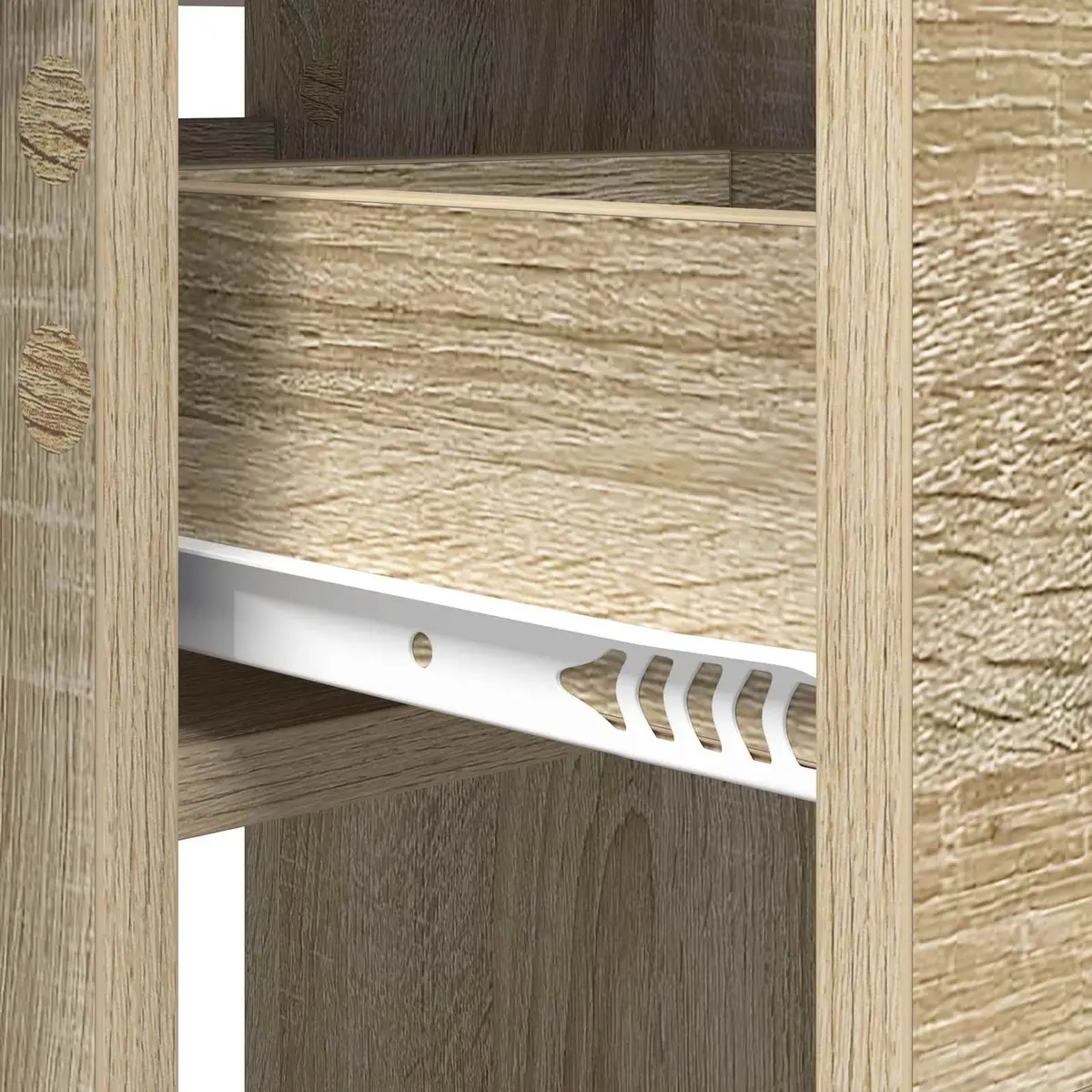 Dining Table 115x70x75cm Engineered Wood Sonoma Oak Folding Top Storage Shelves