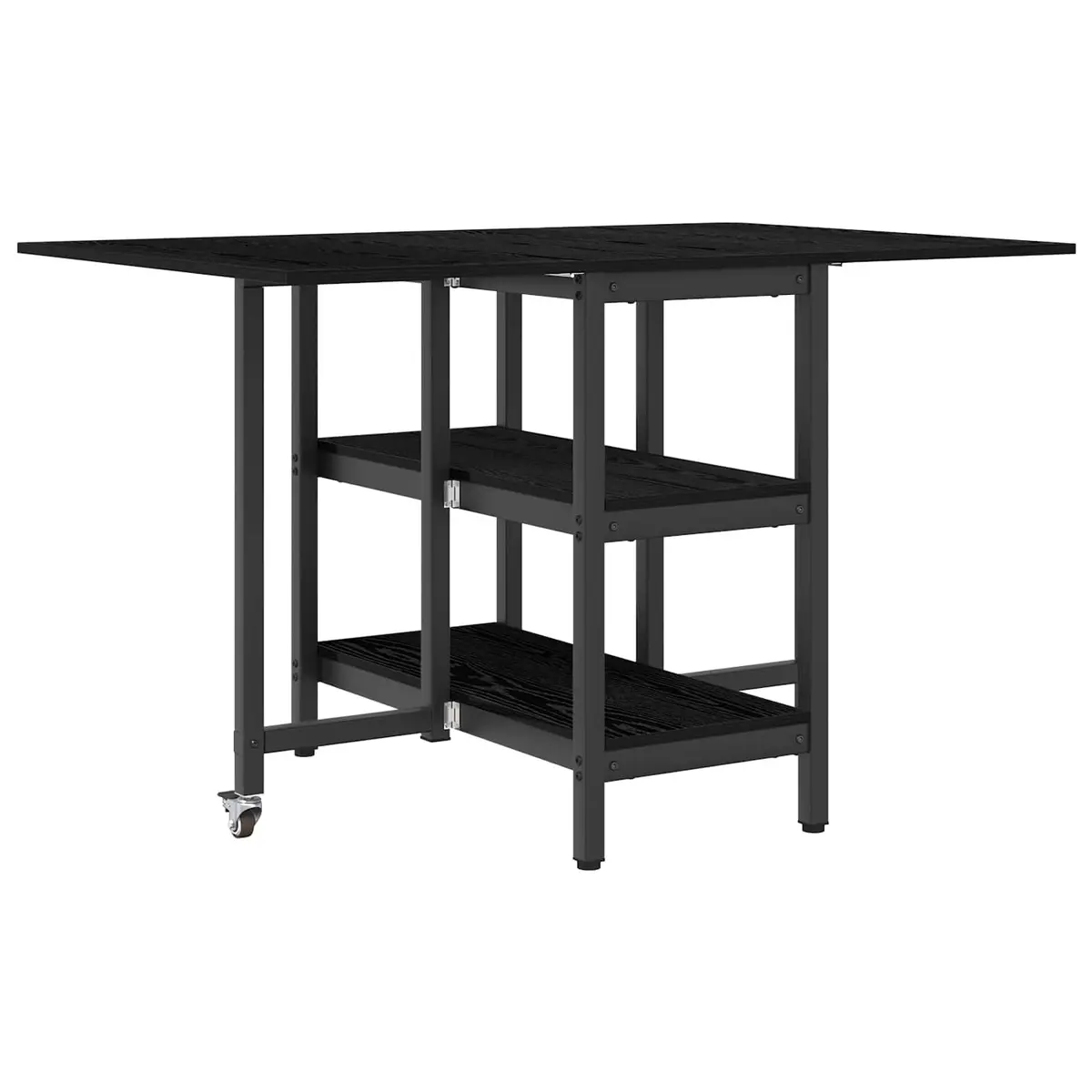 Dining Table 122x80x76.5cm Black Oak