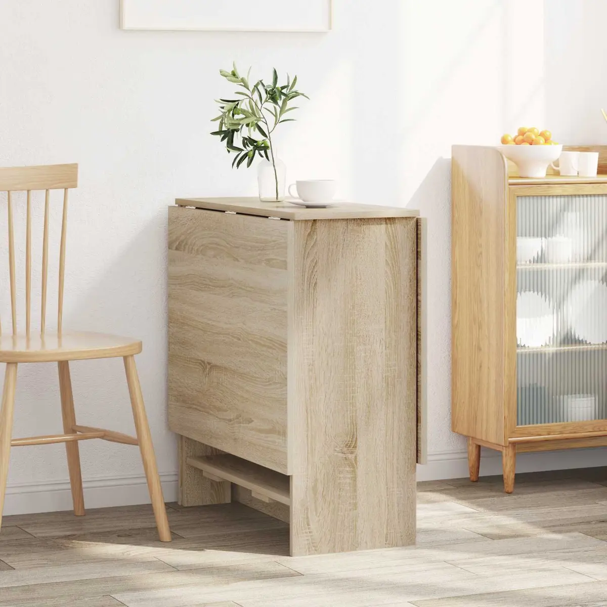 Extendable Folding Dining Table for Kitchen 138x70cm Brown Engineered Wood