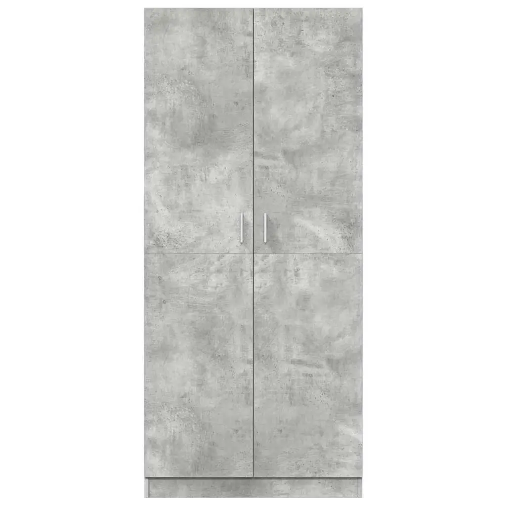 Wardrobe Cupboard Grey 80x52x180 cm Storage Cabinet