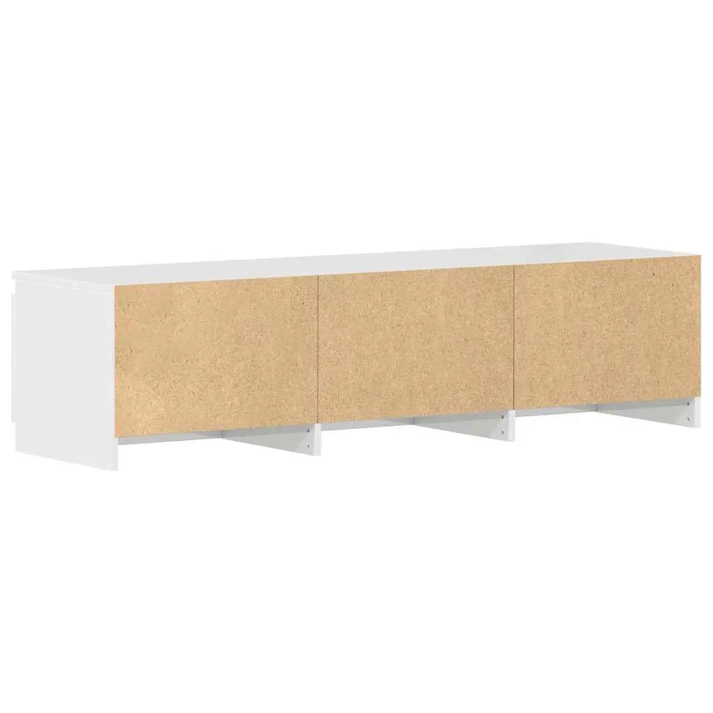 TV Cabinet White High Gloss 140cm Living Room Media Entertainment Unit