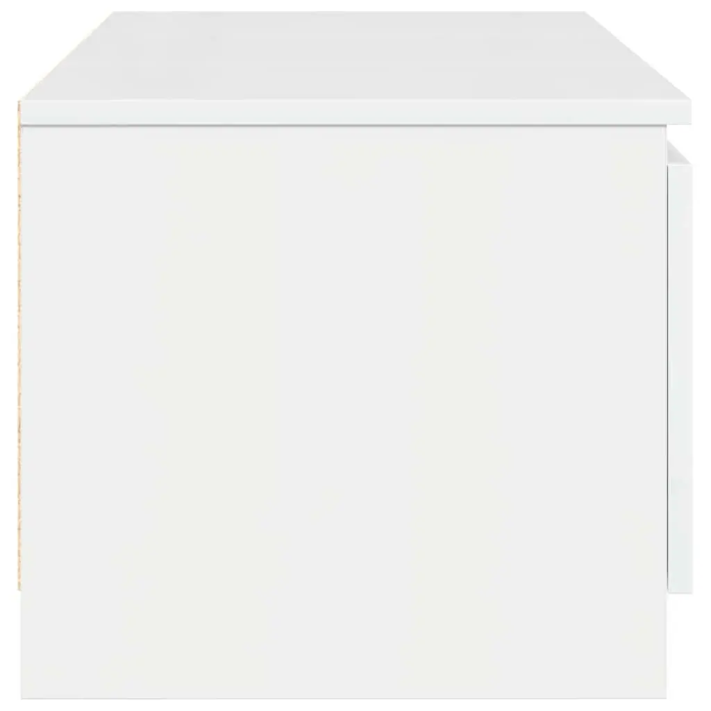 TV Cabinet White High Gloss 140cm Living Room Media Entertainment Unit