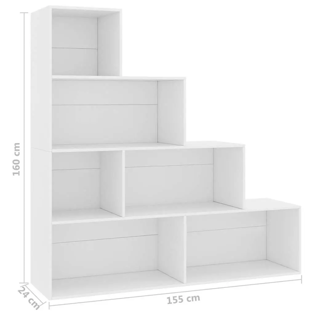 6-Shelf Open Storage Unit in White for Organizing